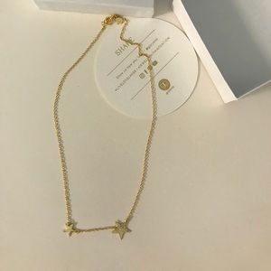 Gorjana double star necklace gold